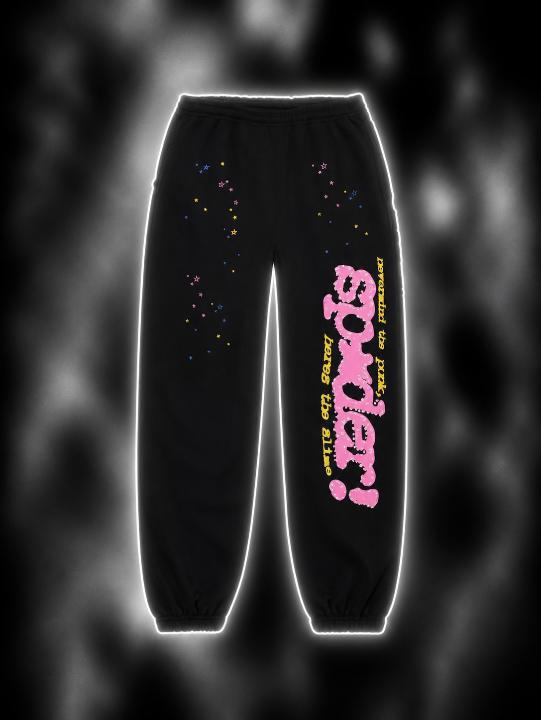 black and pink sweatpants