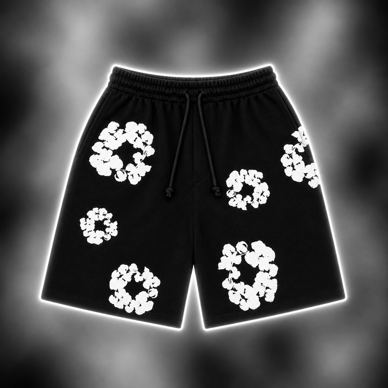 black shorts