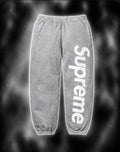 grey and white sweats