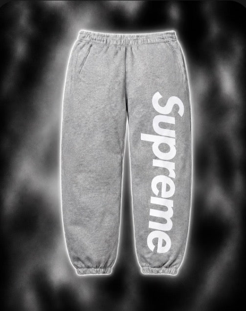 grey and white sweats