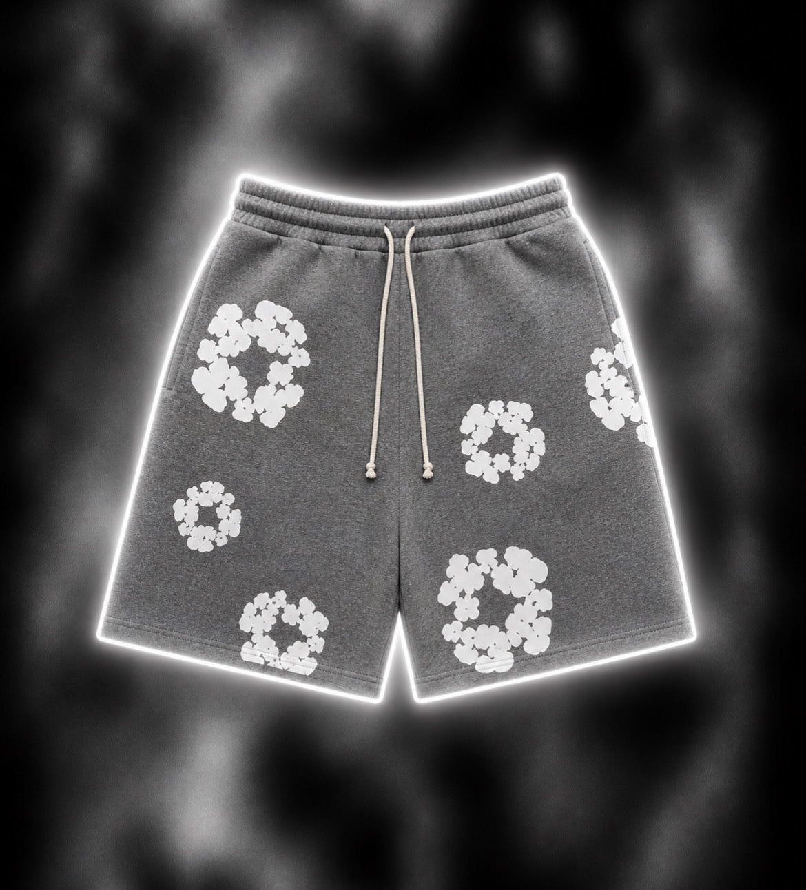 grey shorts