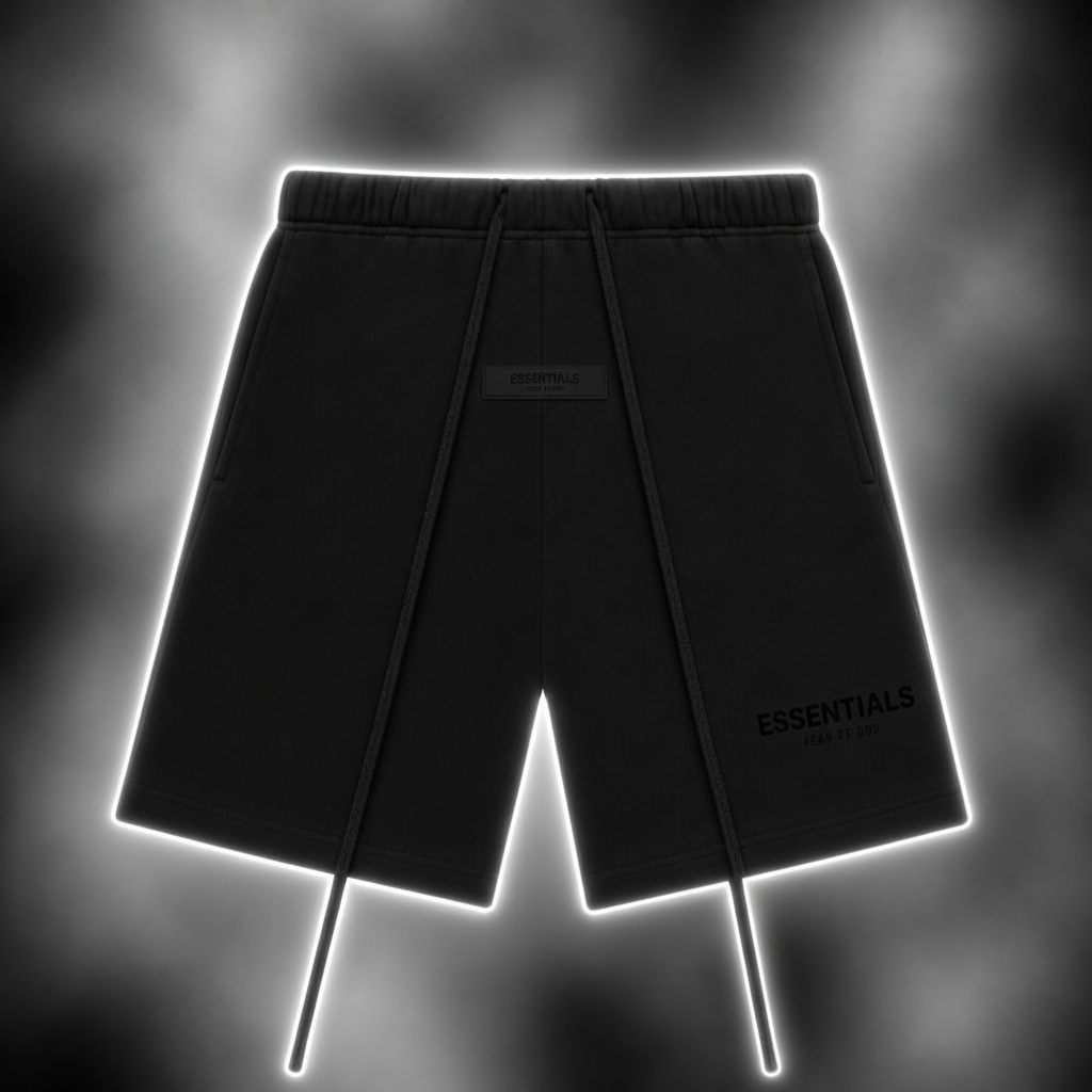 black shorts